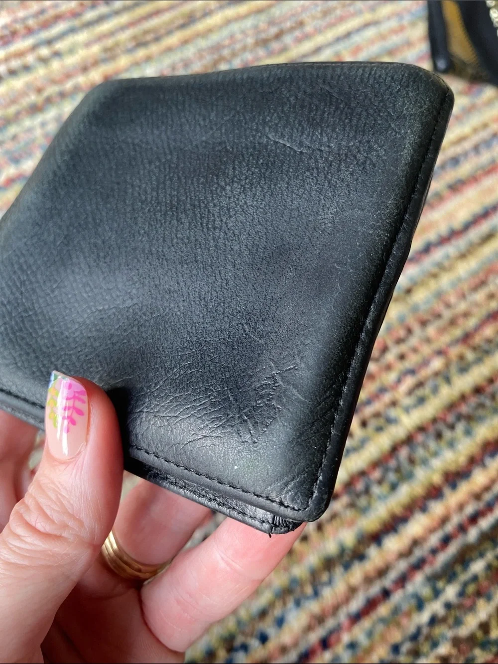 Polo Ralph Lauren black leather bifold wallet